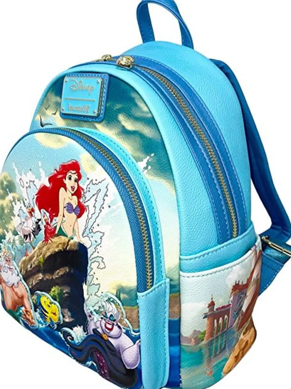 The Little Mermaid (1989) - Scene 10" Faux Leather Mini Backpack