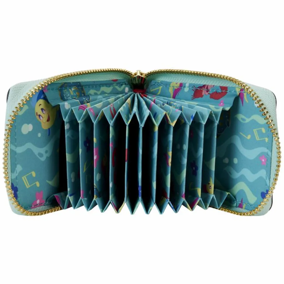 The Little Mermaid (1989) - 35th Anniversary Life is the Bubbles Glow in the Dark 4" Faux Leather Accordion Wallet