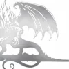 The Lord of the Rings - Balrog Corten Steel Metalbird Silhouette Decoration