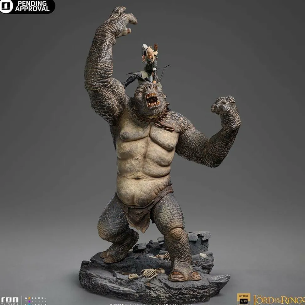 The Lord of the Rings - Cave Troll & Legolas 1/10th Scale Diorama Statue