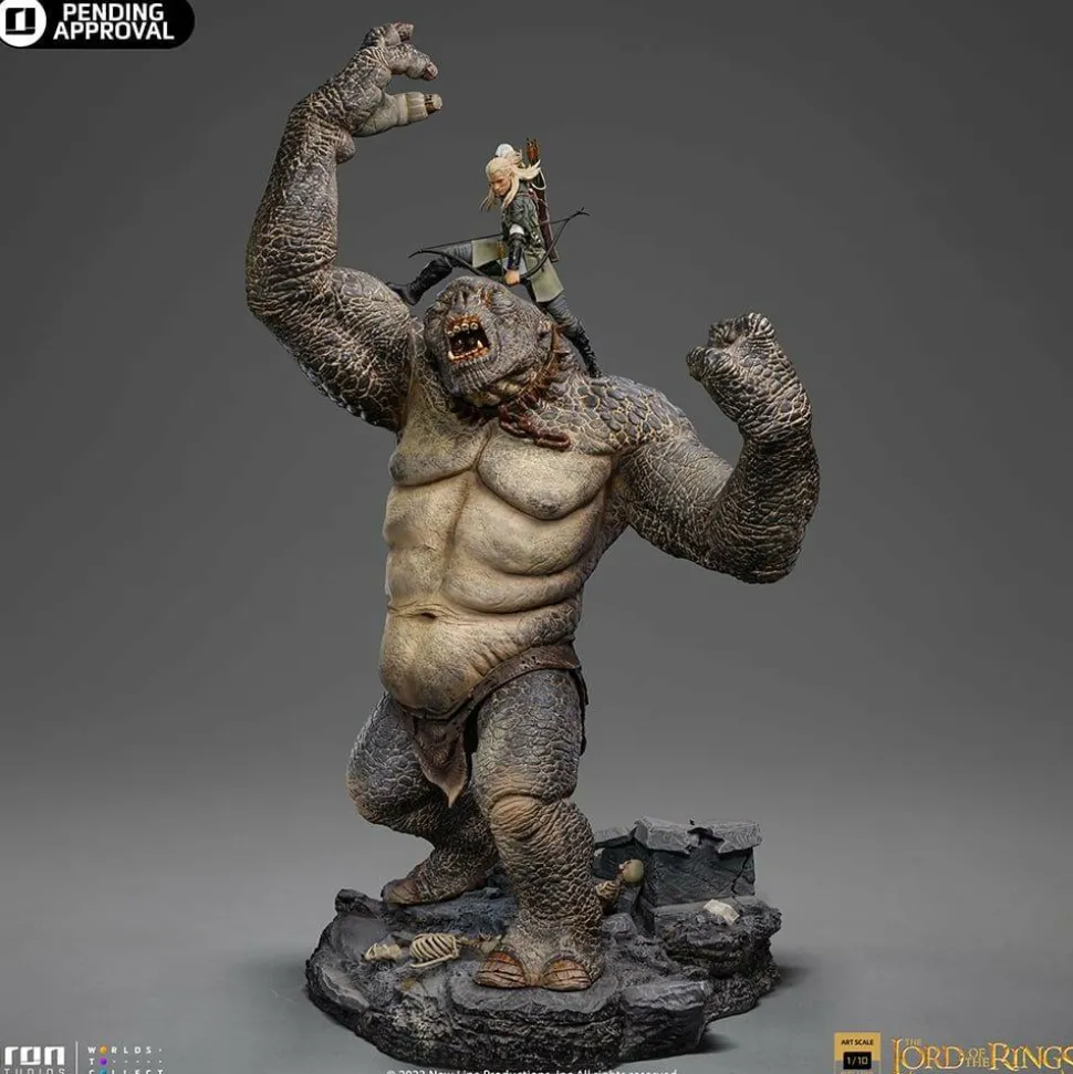 The Lord of the Rings - Cave Troll & Legolas 1/10th Scale Diorama Statue