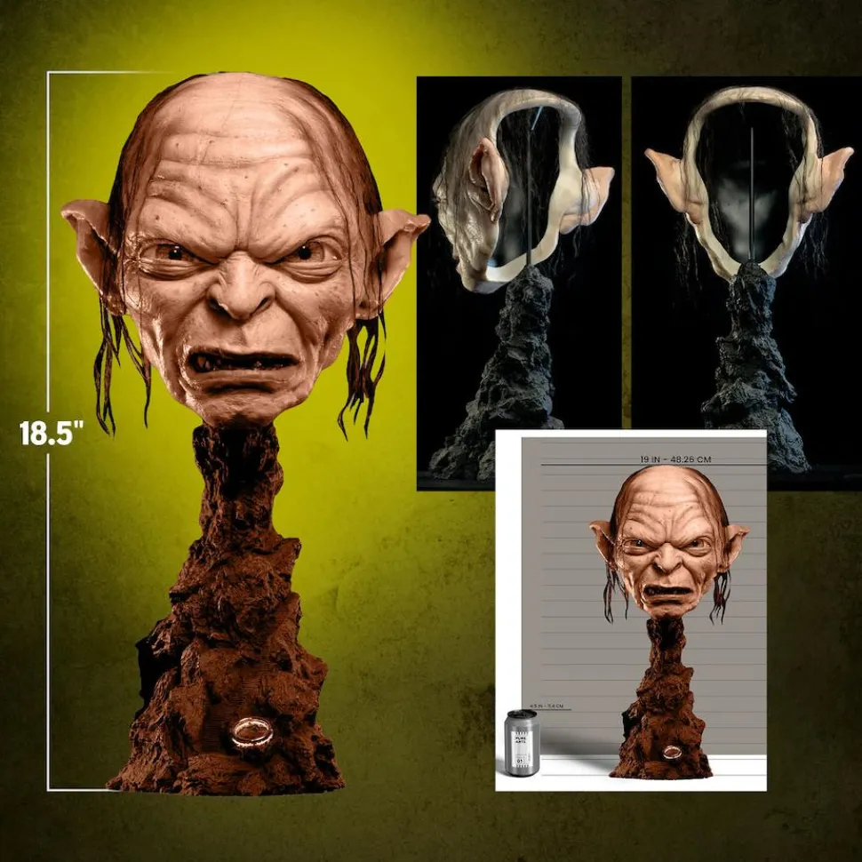 The Lord of the Rings - Gollum Art Mask 1:1 Scale Life-Size Bust