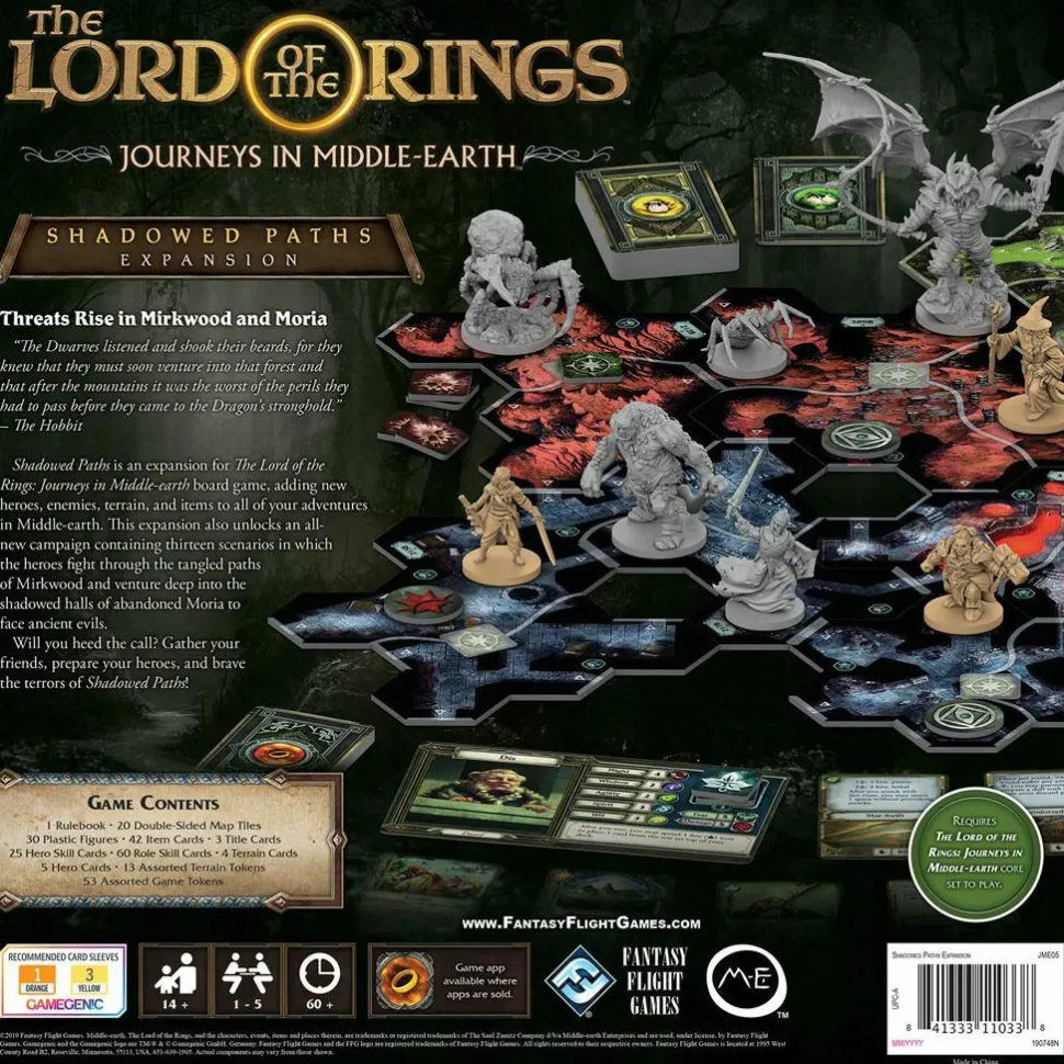 The Lord of the Rings - Journeys in Middle Earth Shadowed Paths Board Game Expansion