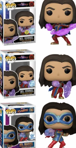 The Marvels (2023) - Ms. Marvel Pop! Vinyl Figure Bundle (Set of 3) (Popcultcha Exclusive)