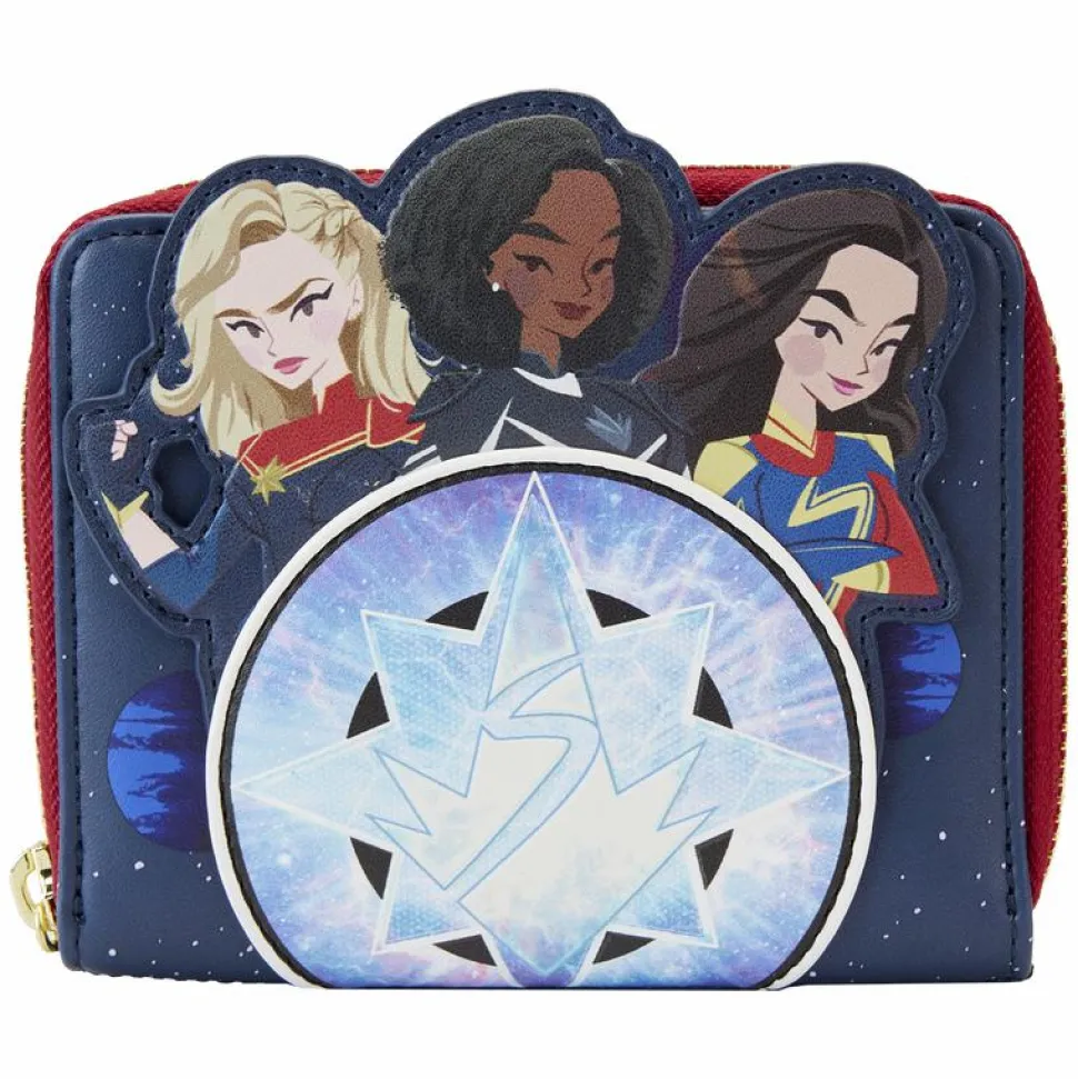 The Marvels (2023) - Symbol Glow in the Dark 4” Faux Leather Zip-Around Wallet