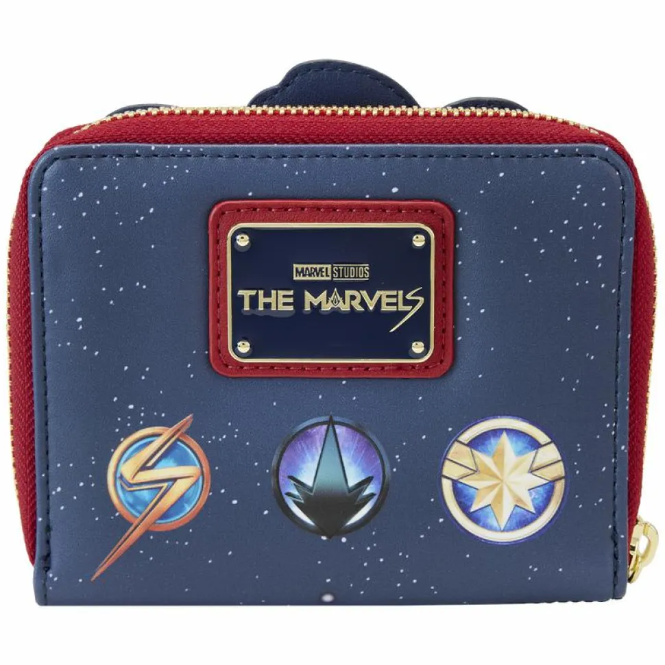 The Marvels (2023) - Symbol Glow in the Dark 4” Faux Leather Zip-Around Wallet