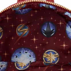 The Marvels (2023) - Symbol Glow in the Dark 10” Faux Leather Mini Backpack