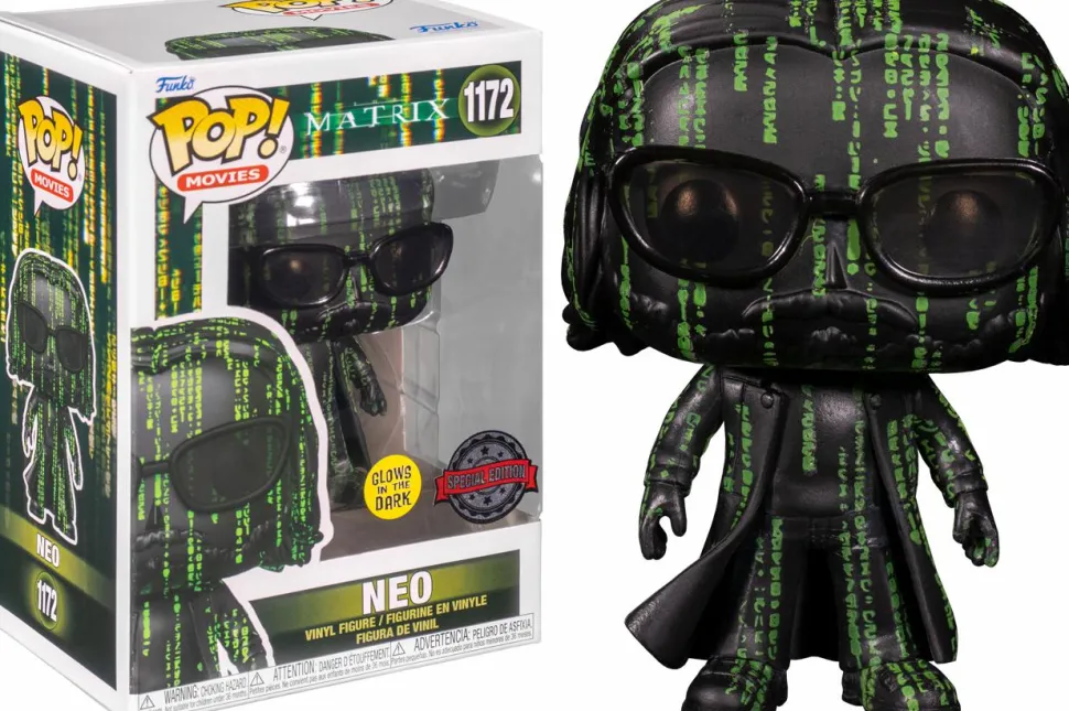 The Matrix Resurrections – Neo in Matrix Glow in the Dark Pop! Vinyl Figure