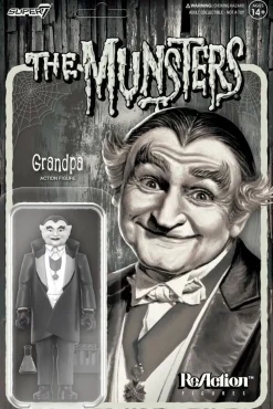 The Munsters - Grandpa Munster Grayscale ReAction 3.75” Action Figure
