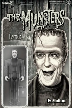 The Munsters - Herman Munster Grayscale ReAction 3.75” Action Figure