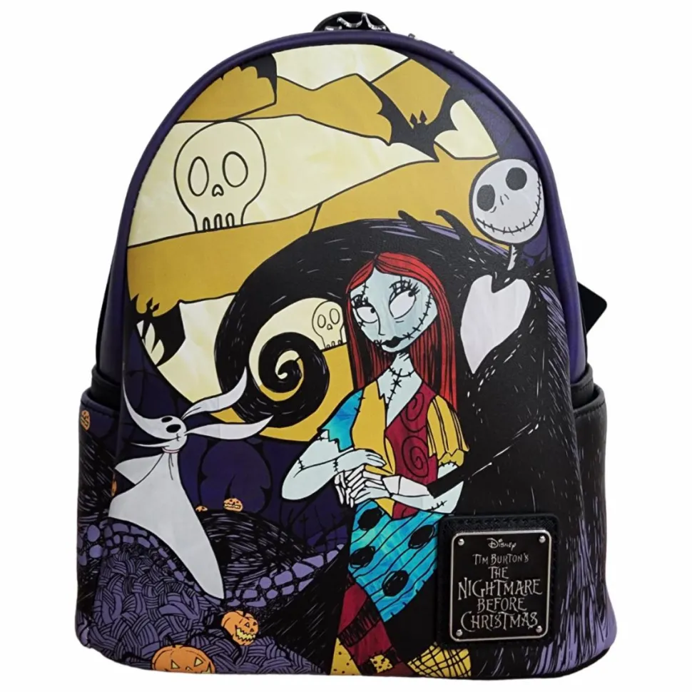 The Nightmare Before Christmas - Jack & Sally 10" Faux Leather Mini Backpack