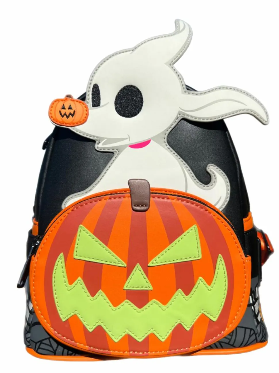 The Nightmare Before Christmas - Zero Pumpkin Glow in the Dark 10" Faux Leather Mini Backpack