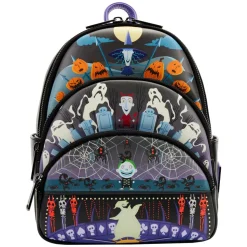 The Nightmare Before Christmas - Lock, Shock, Barrel & Oogie Boogie Glow in the Dark 10” Faux Leather Mini Backpack