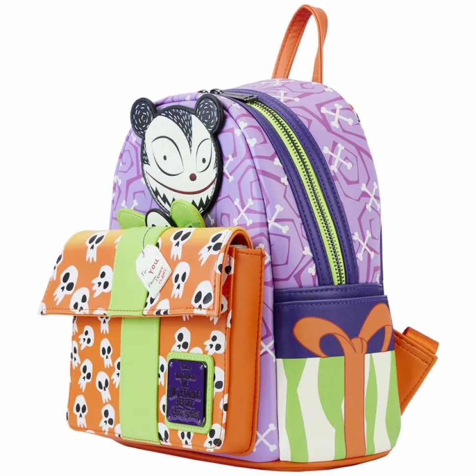 The Nightmare Before Christmas - Scary Teddy Present Glow in the Dark 10" Faux Leather Mini Backpack
