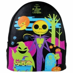 The Nightmare Before Christmas - Blacklight 10" Faux Leather Mini Backpack