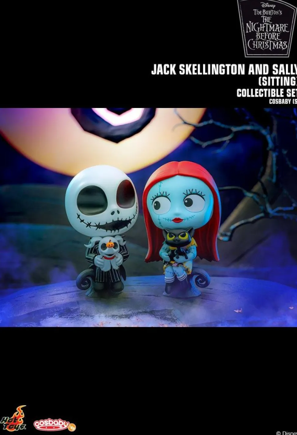The Nightmare Before Christmas - Jack Skellington & Sally Sitting Cosbaby (S) Hot Toys Figure 2-Pack
