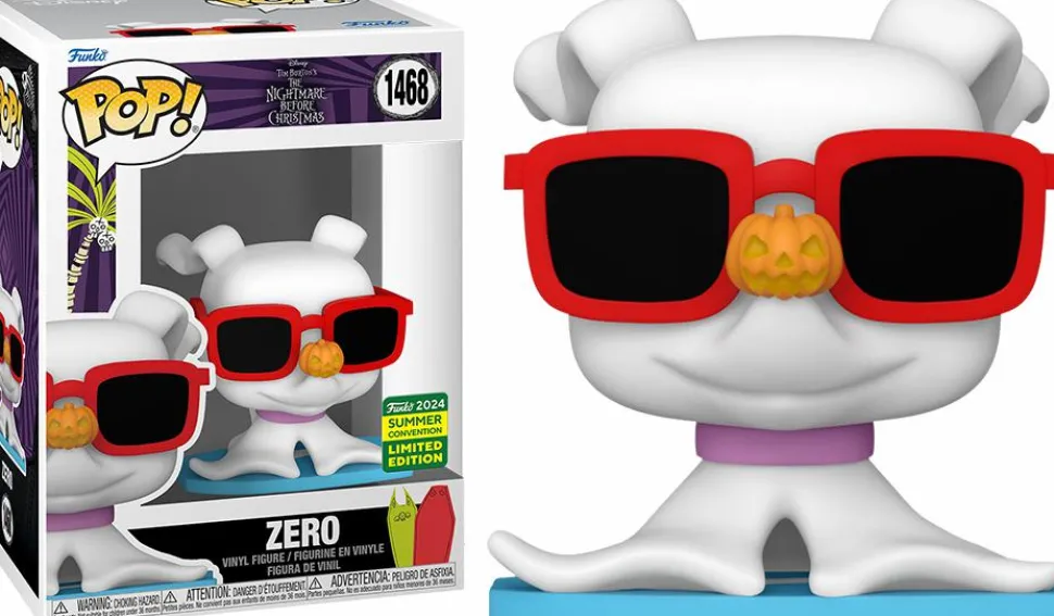 The Nightmare Before Christmas - Surfing Zero Pop! Vinyl Figure (2024 Summer Convention Exclusive) (Popcultcha Exclusive)