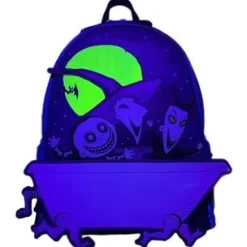 The Nightmare Before Christmas - Lock, Shock & Barrel Glow in the Dark 10” Faux Leather Mini Backpack