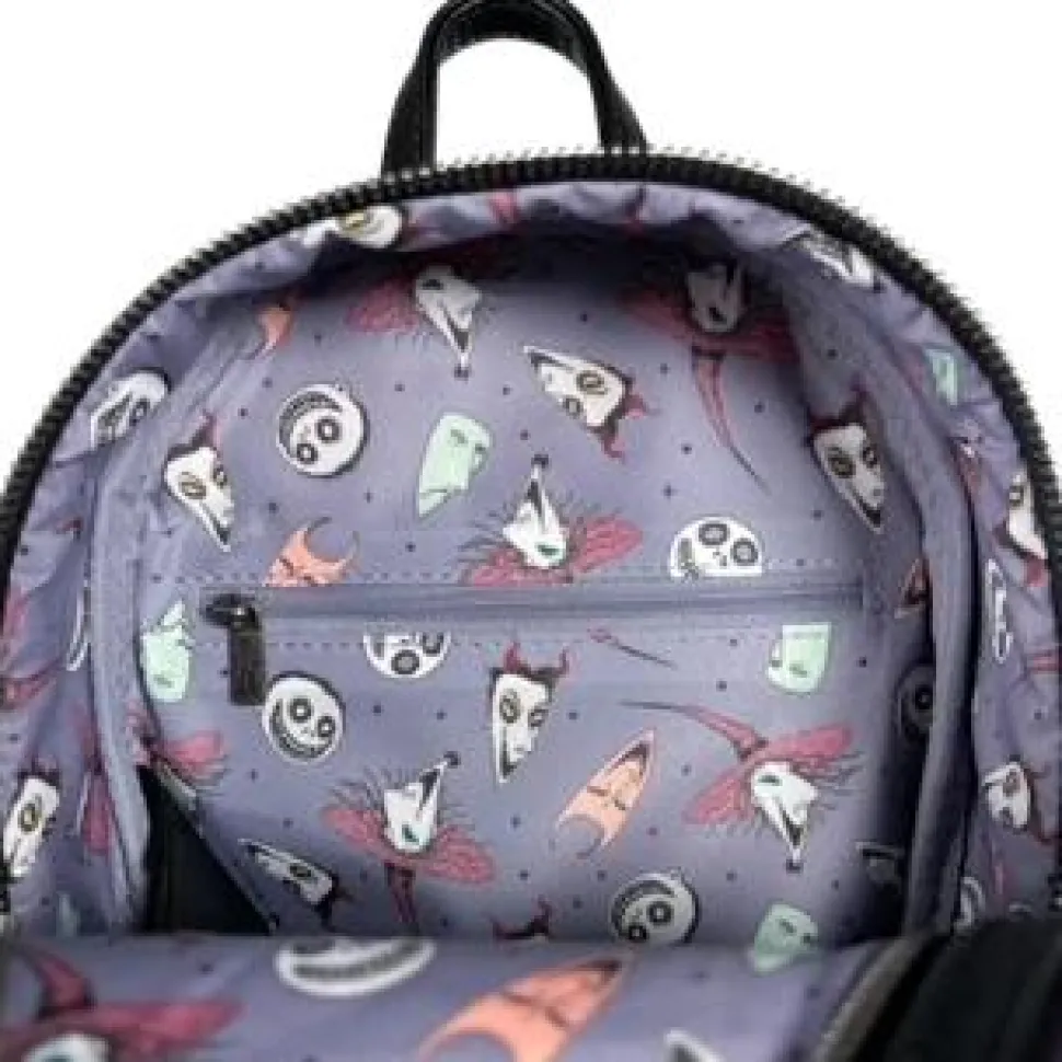The Nightmare Before Christmas - Lock, Shock & Barrel Glow in the Dark 10” Faux Leather Mini Backpack