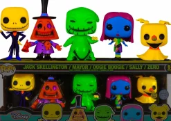 The Nightmare Before Christmas - Jack Skellington, Sally, Mayor, Oogie Boogie & Zero Blacklight Glow in the Dark Pop! Vinyl Figure 5-Pack