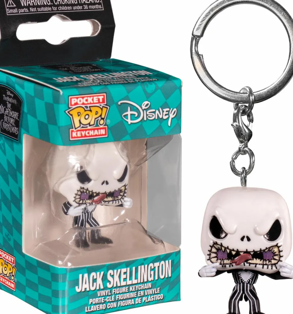 The Nightmare Before Christmas - Jack Skellington Scary Face Pocket Pop! Vinyl Keychain