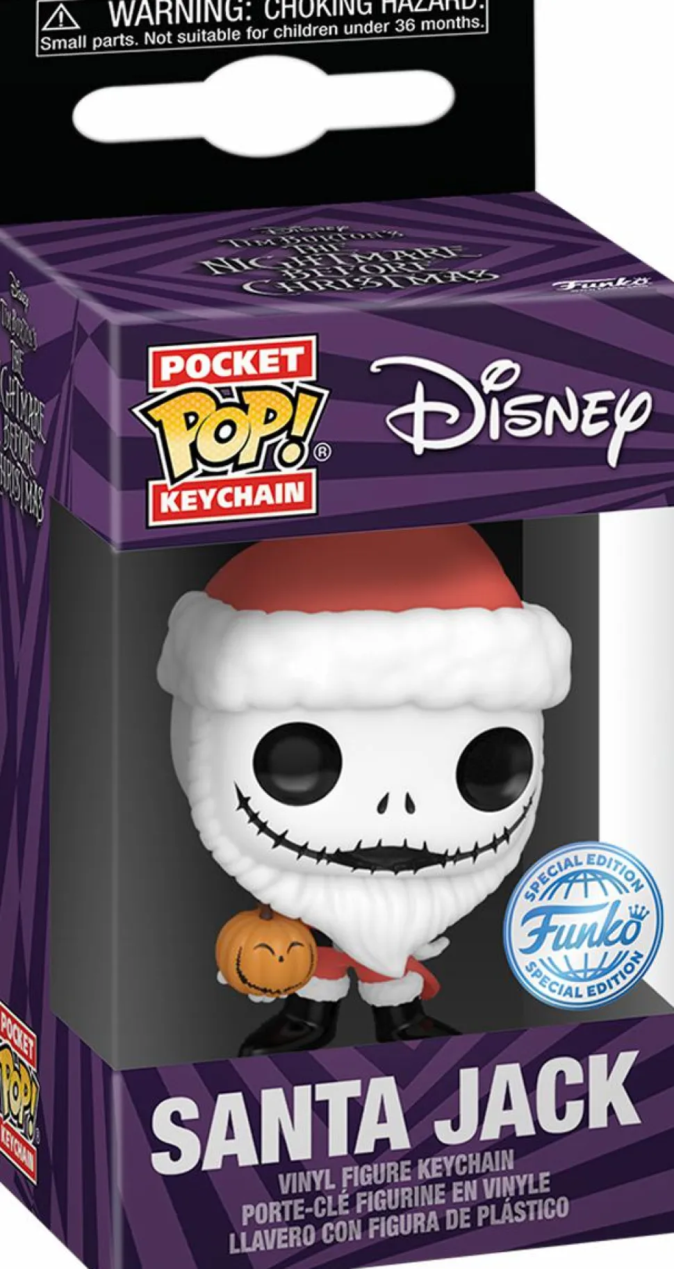 The Nightmare Before Christmas - Santa Jack with Jack-O-Lantern Pocket Pop! Keychain