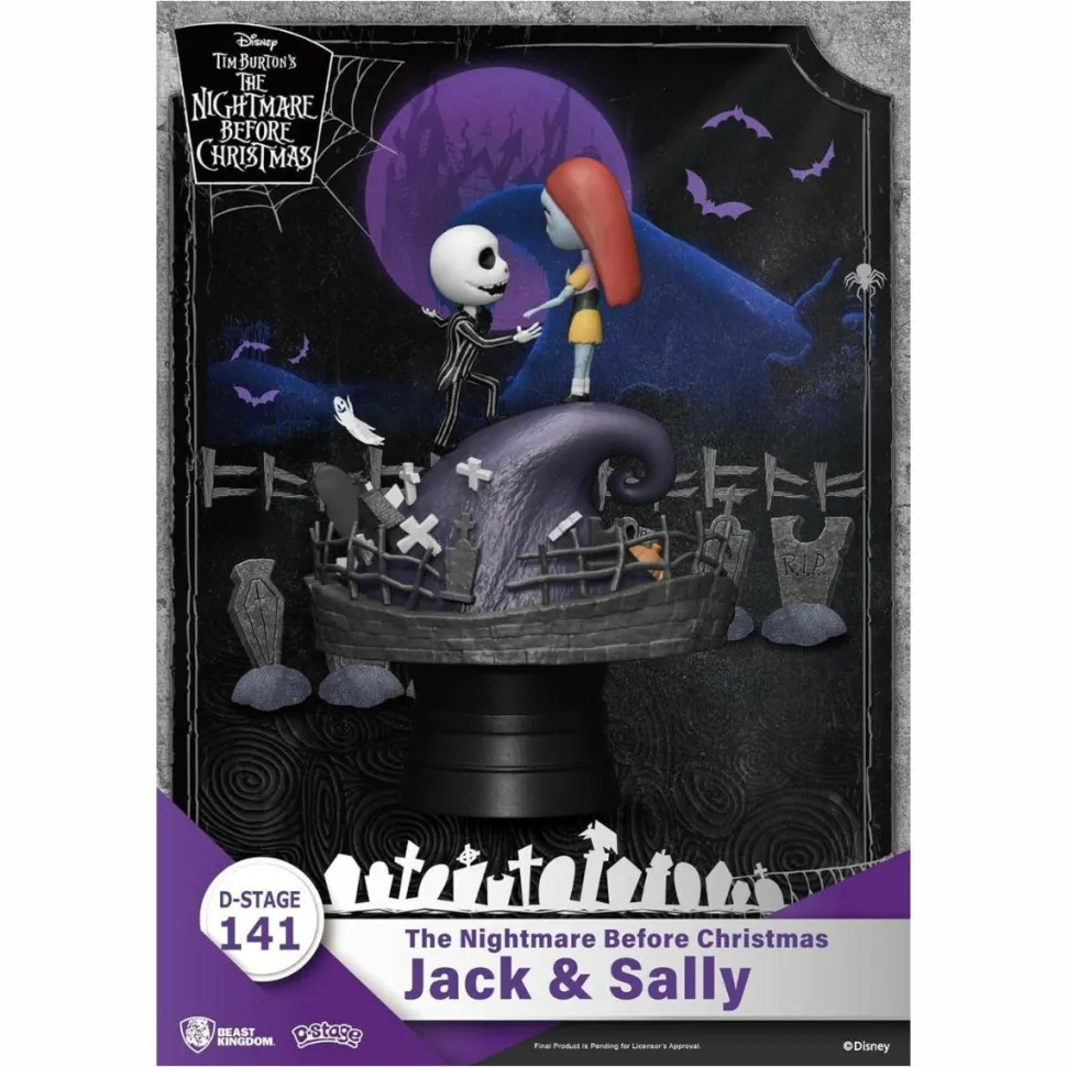The Nightmare Before Christmas - Jack & Sally D-Stage 6" PVC Diorama Statue
