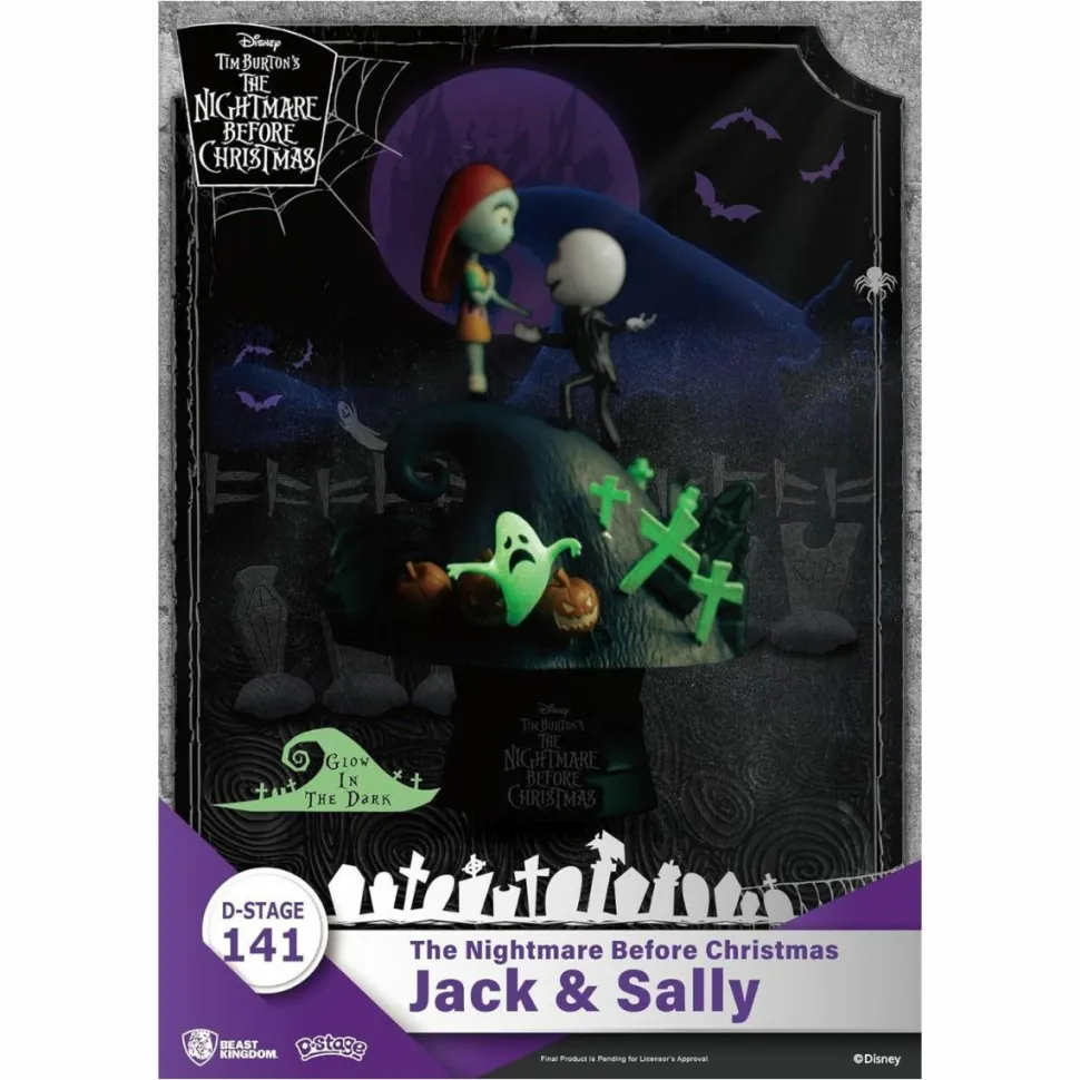 The Nightmare Before Christmas - Jack & Sally D-Stage 6" PVC Diorama Statue