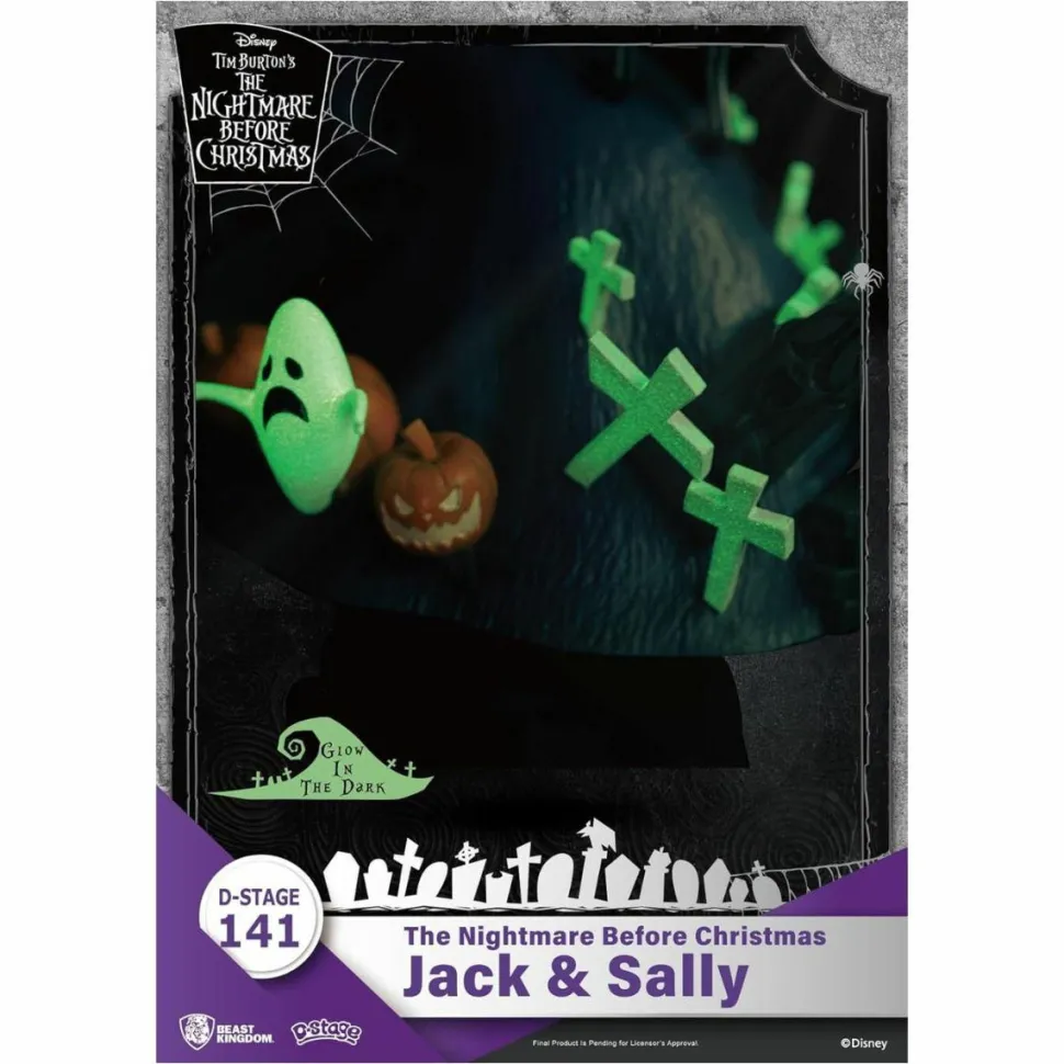 The Nightmare Before Christmas - Jack & Sally D-Stage 6" PVC Diorama Statue