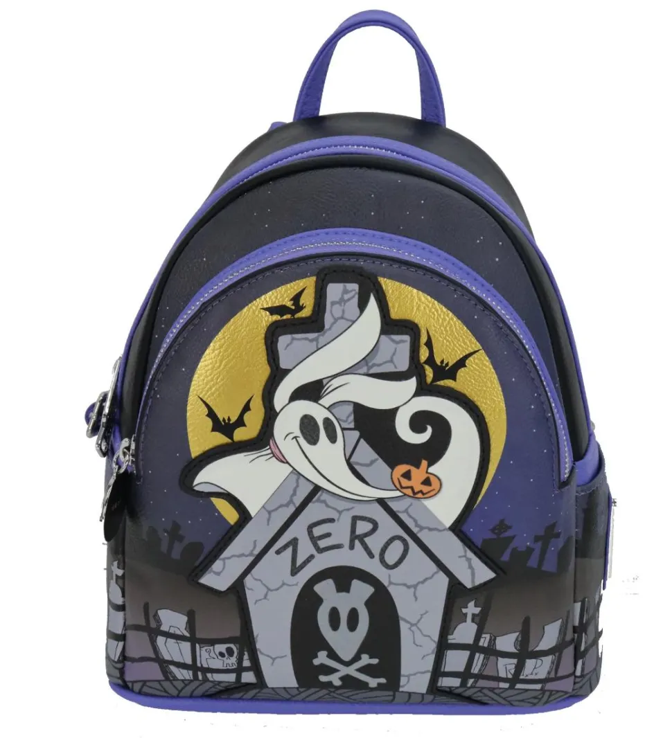 The Nightmare Before Christmas - Zero Doghouse Glow in the Dark 10” Faux Leather Mini Backpack