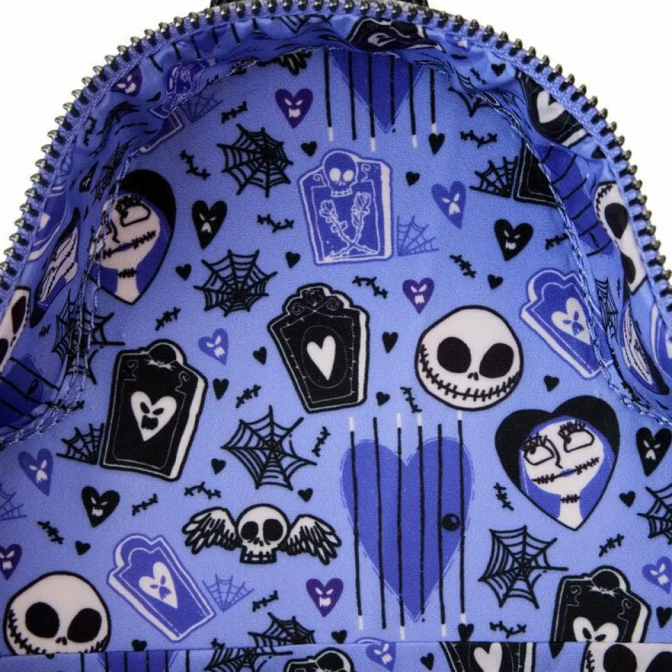 The Nightmare Before Christmas - Jack & Sally Eternally Yours Tombstone 11" Faux Leather Mini Backpack