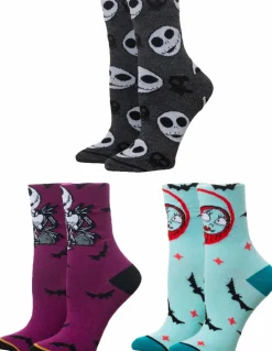 The Nightmare Before Christmas - Crew Socks in Coffin Box 3-Pack (One Size)