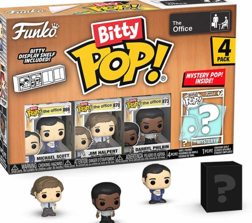 The Office - Michael, Jim, Darryl & Mystery Bitty Pop! Vinyl Figure 4-Pack