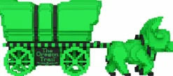 The Oregon Trail - Oxen & Wagon (Green & Black) Pop! Rides Vinyl Figure (Popcultcha Exclusive)