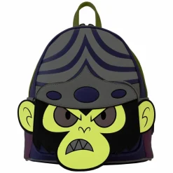 The Powerpuff Girls - Mojo Jojo Cosplay Glow in the Dark 10” Faux Leather Mini Backpack