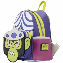 The Powerpuff Girls - Mojo Jojo Cosplay Glow in the Dark 10” Faux Leather Mini Backpack