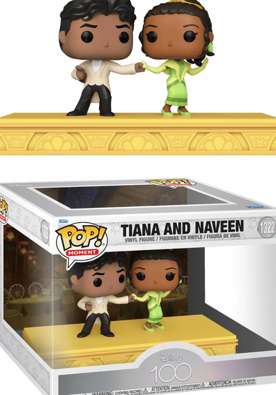 The Princess and the Frog (2009) - Tiana & Naveen Disney 100th Pop! Moment Vinyl Figure