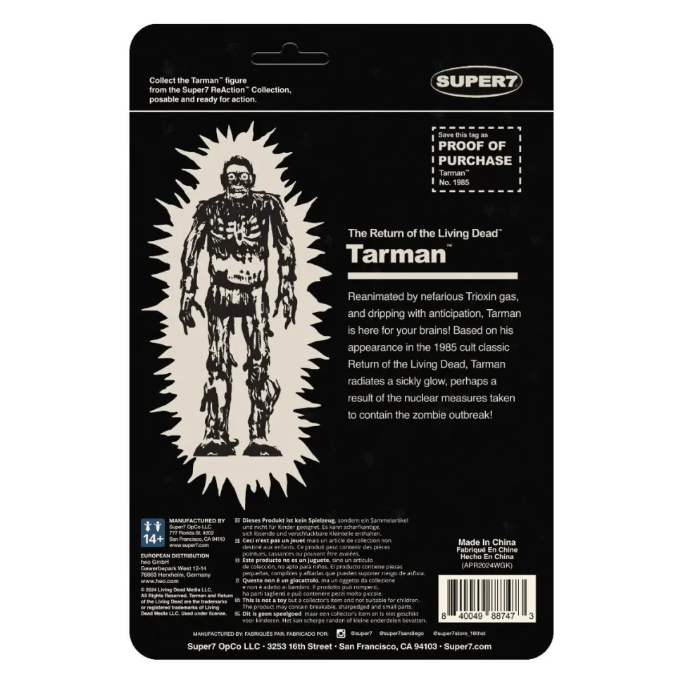The Return of the Living Dead (1985) - Tarman (Monster Glow) Glow-in-the-Dark ReAction 3.75" Action Figure (Wave 4)