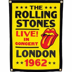 The Rolling Stones - Live in Concert! London 1962 Wool Felt Camp Flag (18" x 24")