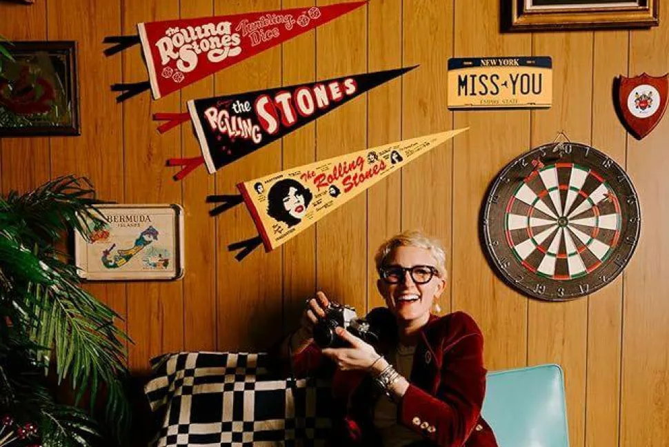 The Rolling Stones - Souvenir of The Rolling Stones Wool Felt Pennant (9" x 27")