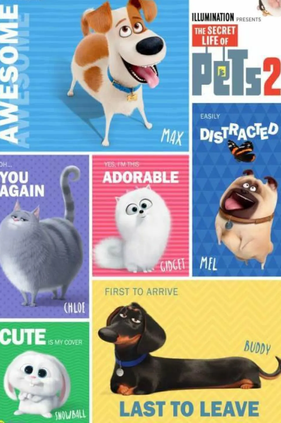 The Secret Life of Pets 2 - Grid Poster (1068)