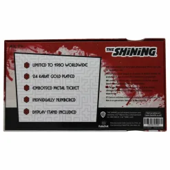 The Shining - The Overlook Hotel Ball Ticket 24K Gold Plated Limited Edition Metal Replica