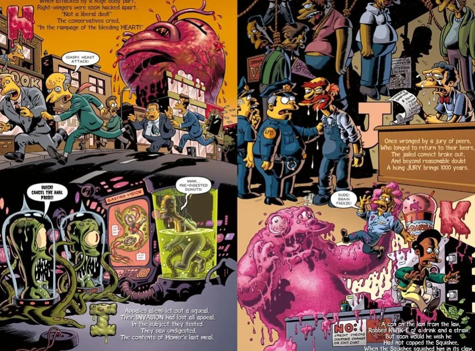 The Simpsons - Treehouse of Horror Ominous Omnibus Volume 03 Fiendish Fables of Devilish Delicacies Hardcover Book
