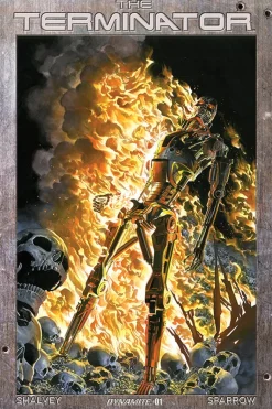 The Terminator (2024) - Issue #1 Single Issue Paperback Comic Book (Cover E Burning Earth Icon by Alex Ross)