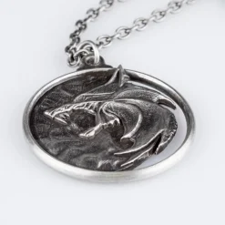 The Witcher (2019) - Wolf Medallion Necklace 1:1 Scale Life-Size Prop Replica