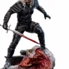 The Witcher - Geralt of Rivia over a Basilisk Head 1/10th Scale Statue