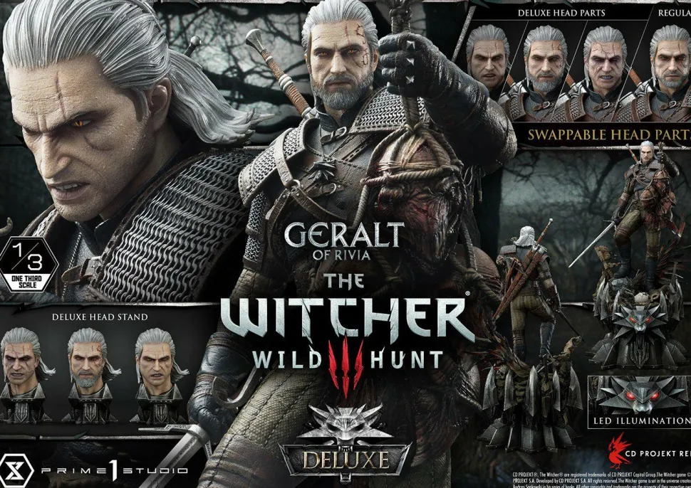 The Witcher 3: Wild Hunt - Geralt of Rivia Deluxe 1/3 Scale Statue (Int Sales Only)