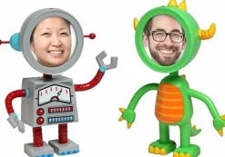 Think Geek - Giant Robot and Monster Photo Frames (Set of 2)