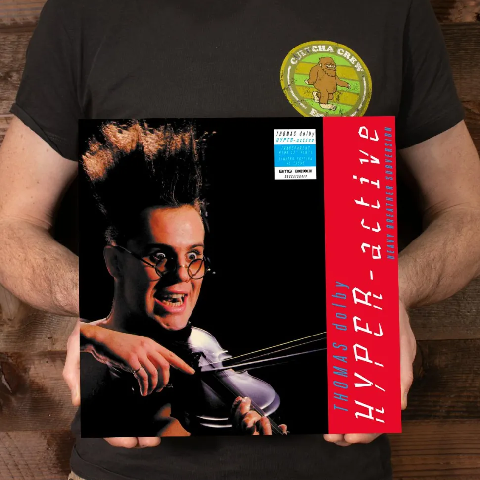 Thomas Dolby - Hyperactive! 12” Single Vinyl Record (2022 Record Store Day Exclusive Transparent Blue Vinyl)