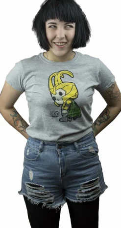 Thor - Loki Pop! Tees Ladies Grey T-Shirt